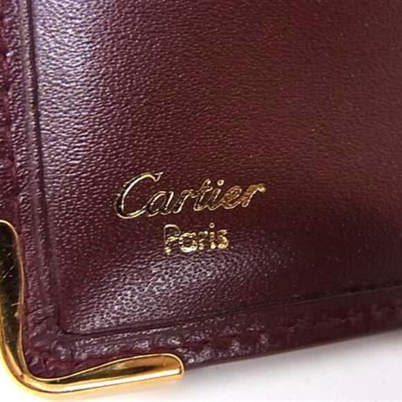 Cartier Must Line Bifold Long Wallet L3000117 Bordeaux Leather for Men and Women